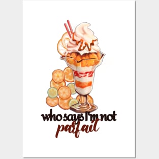 Confident Orange Parfait Dessert Posters and Art